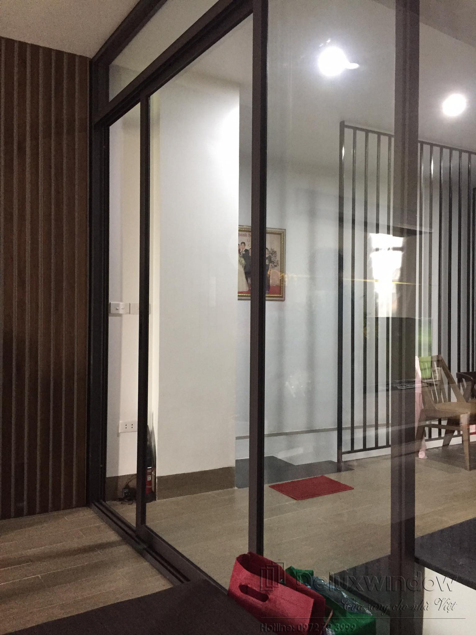 Cửa đi trượt 4 cánh nhôm Xingfa hệ 93